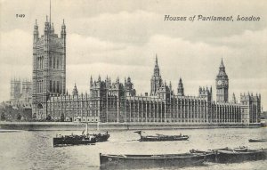 London Thames navigation & sailing Parliament paddle steamer coal barge sailing