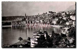 Old Postcard The Cote d & # 39Azur Menton General view