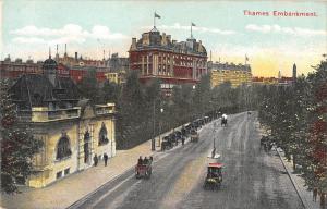 uk3865 thames embankment london carriage real photo uk