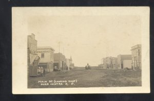 RPPC DUNN CENTRE NORTH DAKOTA ND DOWNTOWN STREET REAL PHOTO POSTCARD