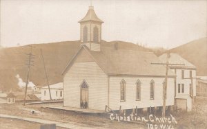 ZC1/ Hundred West Virginia RPPC Postcard c1910 Christian Church 169