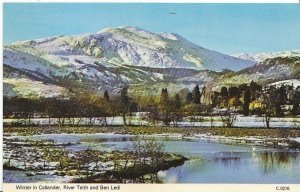 Scotland Postcard - Winter in Callander - River Teith and Ben Ledi, Stirling ZZ1