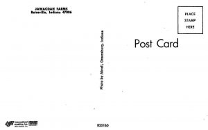 2~Postcards  BATESVILLE, Indiana IN   JAWACDAH FARMS & LOBBY VIEWS  Roadside