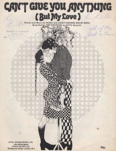 Can't Give You Anything But My Love The Stylistics 1970s Soul Sheet Music