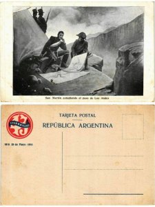 CPA AK ARGENTINA-San Martin estudiando el paso de Los Andes (349920)