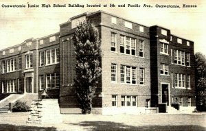 Osawatomie, Kansas - Osawatomie Junior High School Building - in the 1940s