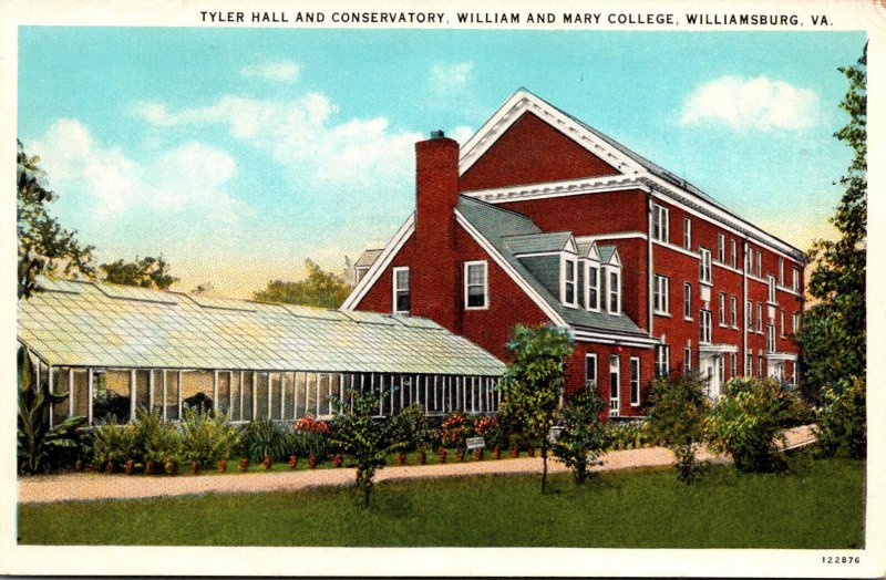 Virginia Williamsburg Tyler Hall and Conservatory William and Mary College Cu...