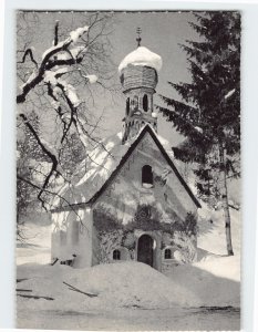 Postcard Winter Scene Bei Klais/Obb Krün Germany