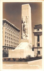 D35/ San Antonio Texas Tx Real Photo RPPC Postcard c30s Cenotaph Monument