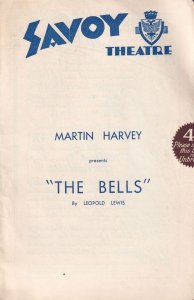 The Bells Polish Jew Martin Harvey Savoy Theatre London Programme