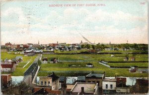 Fort Dodge IA Iowa Birdseye c1910 Postcard F17