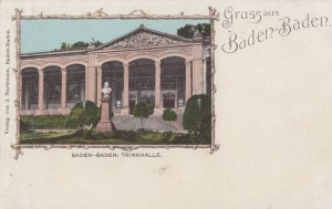 Gruss aus Baden-Baden Trinkhalle German Postcard