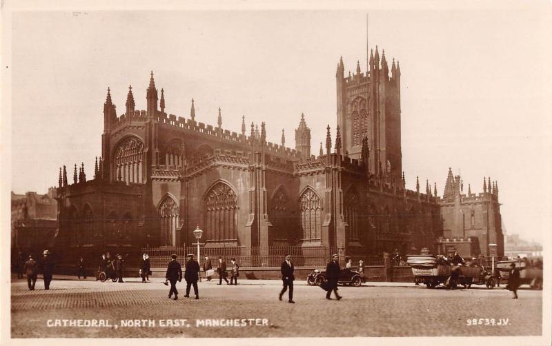 uk4117 cathedral manchester real photo uk