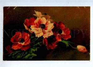 233560 FLOWERS POPPY by C. KLEIN Vintage Wenau PC