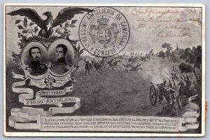 K43/ Foreign Postcard c1910 Italian Artillery Balbo Command Eagle War 516