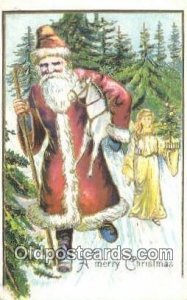 Santa Claus Chirstmas Carte, Postal Postal writing on back 