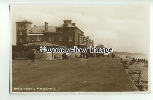 tq0050 - Kent - Moyle Tower and Beach by the Parade , in Hythe - postcard