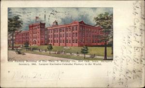 Red Oak IA Thomas Murphy Co Factory c1905 Postcard