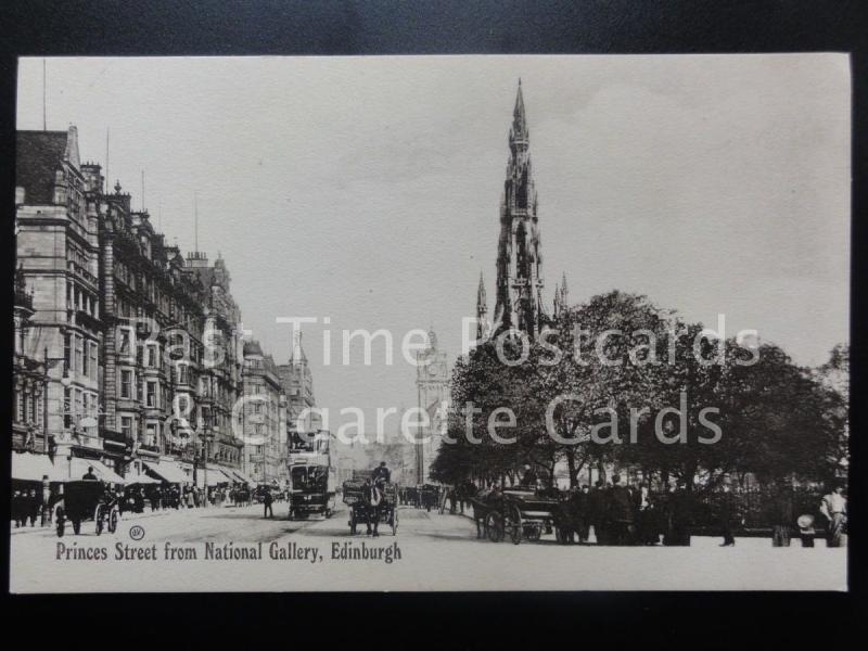 Edinburgh: Princes Street from National Gallery c1909