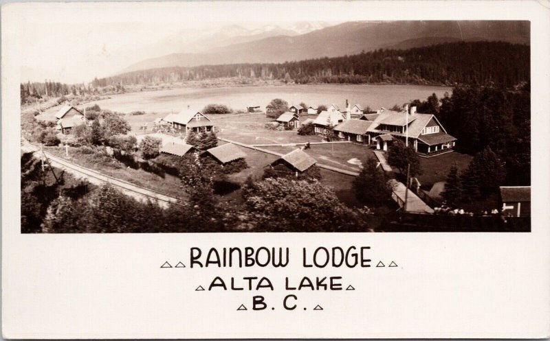 Rainbow Lodge Alta Lake BC British Columbia c1938 Real Photo Postcard H29