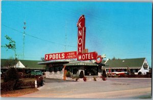 Knox Motel Neon Signs Knoxville TN Vintage Postcard A44