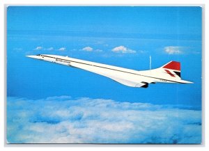 British Airways Concorde Postcard Continental View Card Airplane