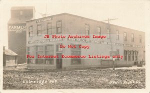 NE, Coleridge, Nebraska, RPPC, Gallagher Farm Implements & Hardware Store