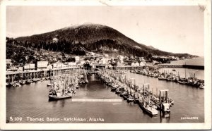 Real Photo Postcard Thomas Basin in Ketchikan, Alaska