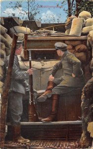 US82 Germany ww1 soldiers uniform scene trench war Um Schutzengraben  military