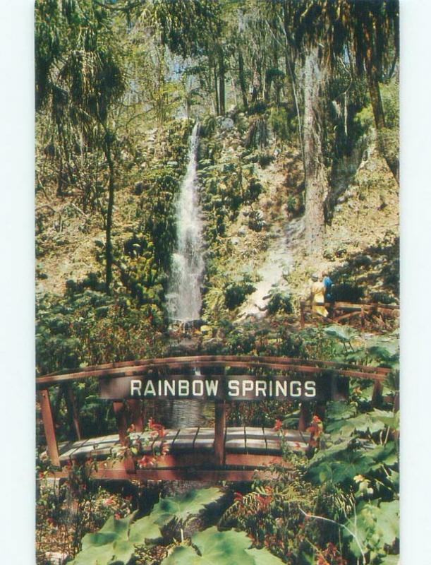 Pre-1980 RAINBOW SPRINGS WATERFALL Dunnellon - Near Ocala Florida FL E4253