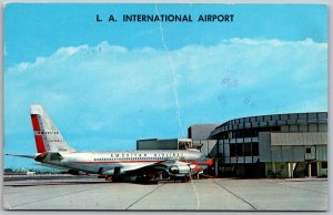 Los Angeles California 1982 Postcard LA International Airport American Airlines