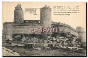 Old Postcard Fougeres Chateau Feodal I a better preserves the most interestin...