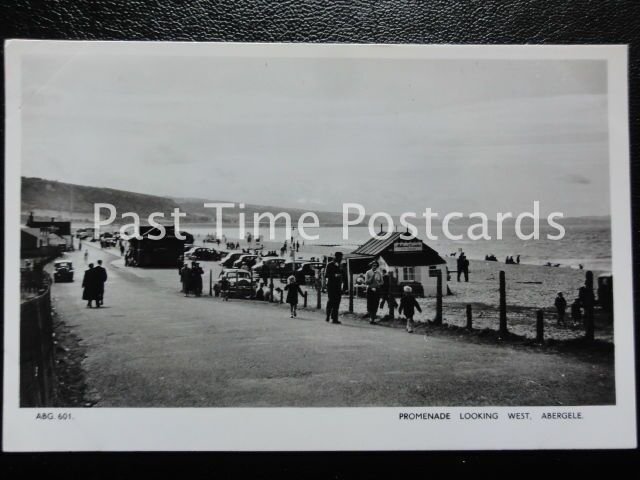 Denbighshire  ABERGELE Promenade looking West - Old RP Postcard