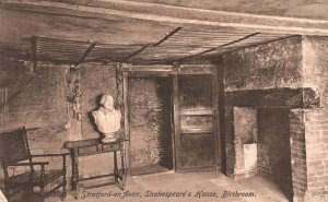 Vintage Postcard 1910's Stratford Avon Shakespeare's House Birthroom London UK