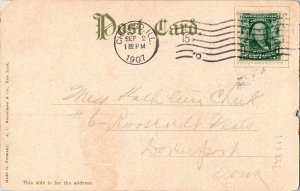 Dearborn St. South Monroe Street Chicago Ill Undivided Back Postcard 1c Stamp PM