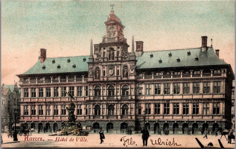 Belgium Anvers Hotel de Ville Antwerp Postcard 04.35