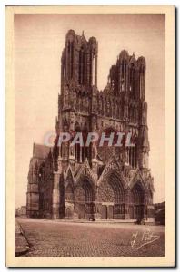 Old Postcard Reims Cathedral