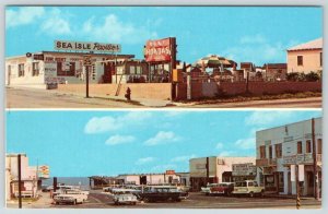 KURE BEACH NC SEA ISLE PAVILION RENT HONDAS BICYCLES 1950's-60's CHROME POSTCARD