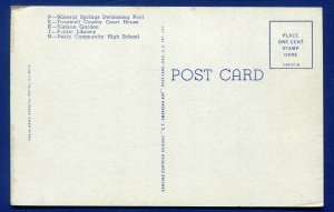 Pekin Illinois il large letter letters old linen postcard