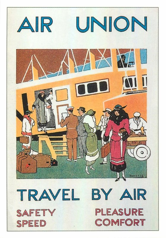 Postcard Advertising commercial magazine air travel union