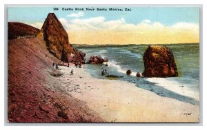 Castle Rock Beach View Santa Monica CA California UNP DB Postcard Z9