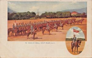 WEST POINT NY~UNITED STATES ARMY CAVALRY DRILL-W H STOCKBRIDGE PUB POSTCARD 1909