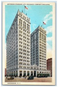 c1920's Jefferson Standard Life Insurance Building Greensboro NC Postcard 