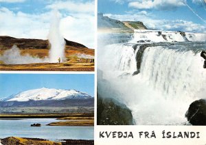 US3889 Iceland Kvedja Fra Islandi Gullfoss, The Golden Waterfall Cascade