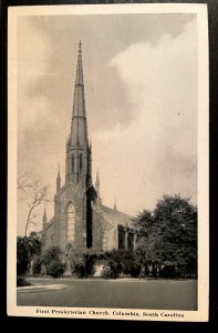 Vintage Postcard 1930's First Presbyterian Church, Columbia, South Carolina