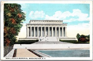 VINTAGE POSTCARD THE NEW LINCOLN MEMORIAL AT WASHINGTON D.C. POSTED 1921