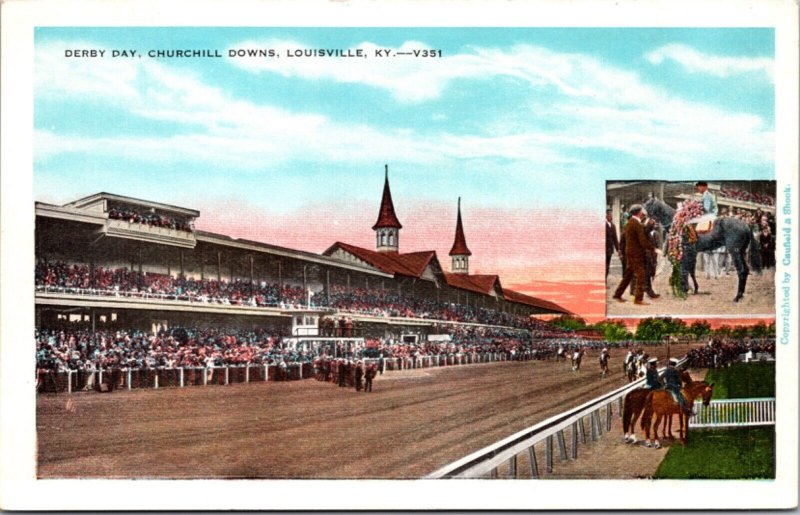 Postcard Derby Day, Churchill Downs in Louisville, Kentucky