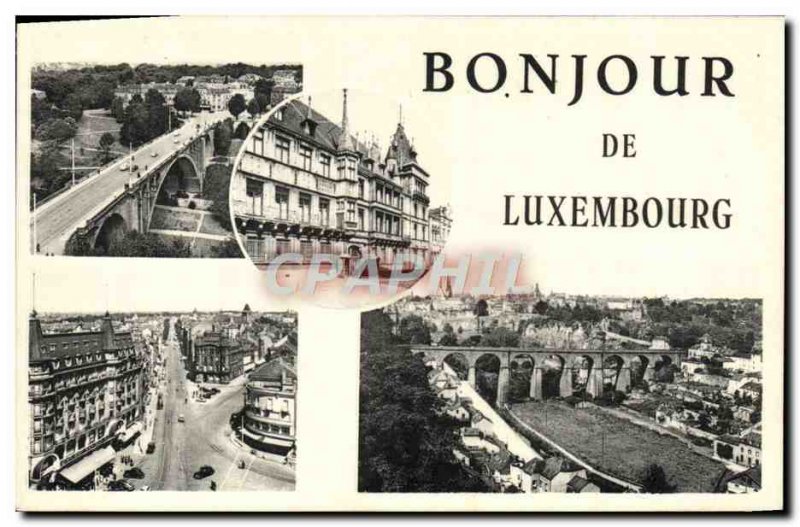 Old Postcard Hello Luxembourg