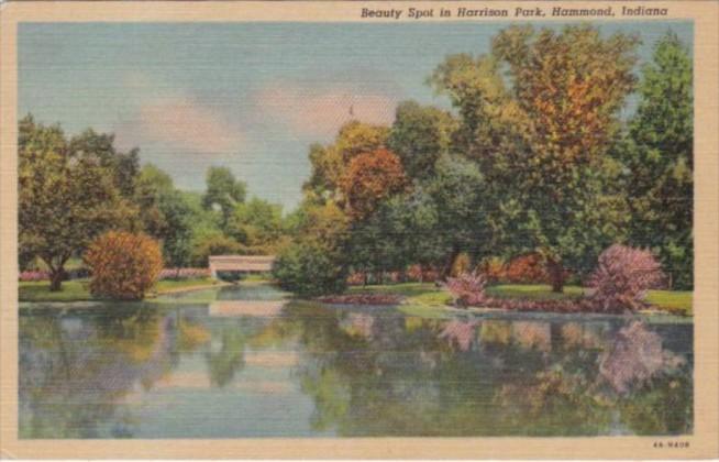 Indiana Hammond Beauty Spot In Harrison Park 1958 Curteich