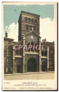 Old Postcard Grenoble Chatedrale Notre Dame